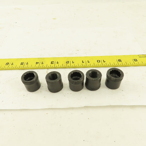 M12-1.75 Internal Threaded Steel Socket Allen Nut Lot Of 5