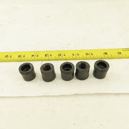 M12-1.75 Internal Threaded Steel Socket Allen Nut Lot Of 5