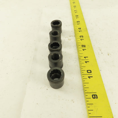 M12-1.75 Internal Threaded Steel Socket Allen Nut Lot Of 5