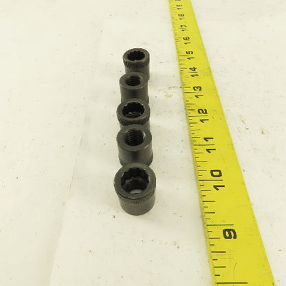 M12-1.75 Internal Threaded Steel Socket Allen Nut Lot Of 5
