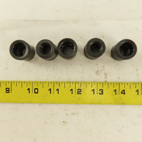M12-1.75 Internal Threaded Steel Socket Allen Nut Lot Of 5