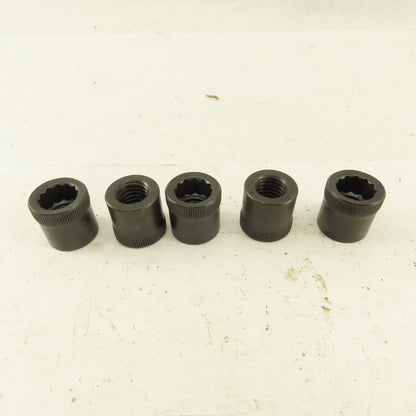 M12-1.75 Internal Threaded Steel Socket Allen Nut Lot Of 5