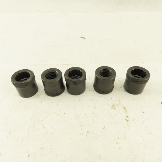 M12-1.75 Internal Threaded Steel Socket Allen Nut Lot Of 5