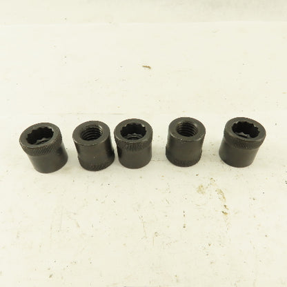 M12-1.75 Internal Threaded Steel Socket Allen Nut Lot Of 5