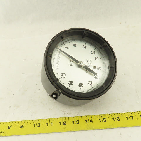 Ashcroft 0-100 PSI Receiver Pressure Gauge 5" Dial Rear Port 1/4NPT