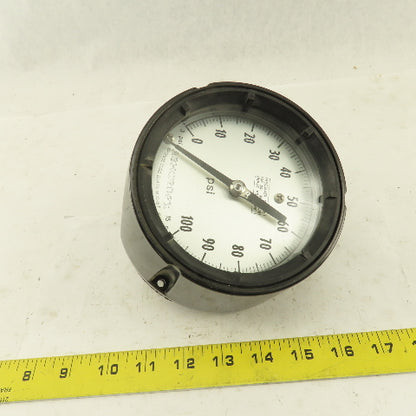 Ashcroft 0-100 PSI Receiver Pressure Gauge 5" Dial Rear Port 1/4NPT