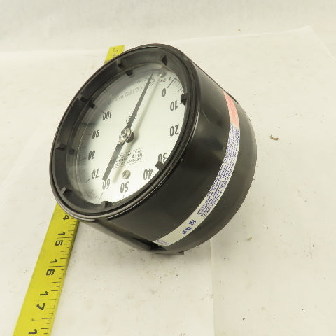 Ashcroft 0-100 PSI Receiver Pressure Gauge 5" Dial Rear Port 1/4NPT
