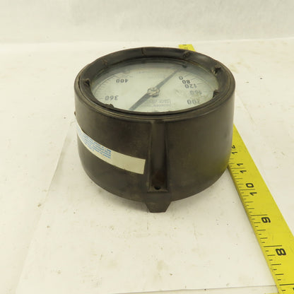 Ashcroft Q-8451 0-400 PSI Receiver Gauge 4" Dial Bottom Port 1/2" NPT