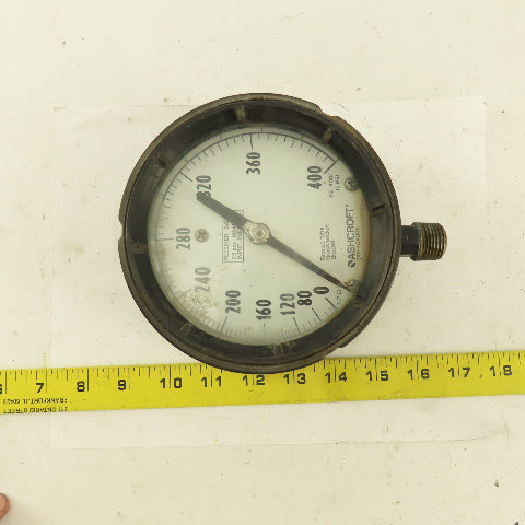 Ashcroft Q-8451 0-400 PSI Receiver Gauge 4" Dial Bottom Port 1/2" NPT