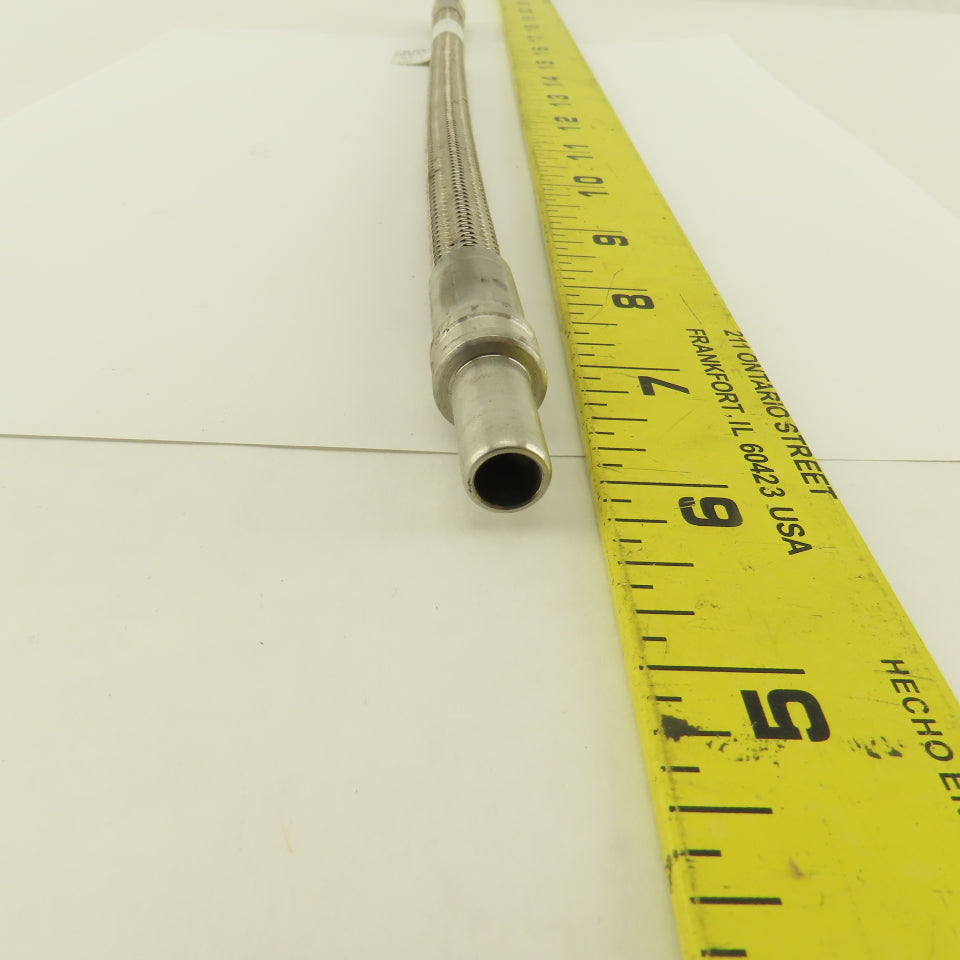 SSP Inc. ISST6TFE6DTA6DTA12 3/8" Stainless Steel Braided Duolok Tube 12"
