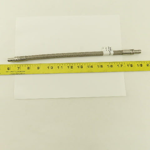 SSP Inc. ISST6TFE6DTA6DTA12 3/8" Stainless Steel Braided Duolok Tube 12"