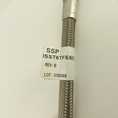 SSP Inc. ISST6TFE6DTA6DTA12 3/8" Stainless Steel Braided Duolok Tube 12"