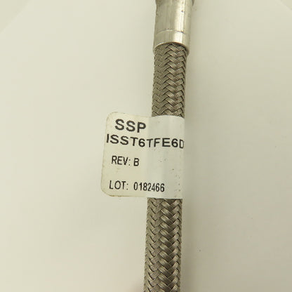 SSP Inc. ISST6TFE6DTA6DTA12 3/8" Stainless Steel Braided Duolok Tube 12"