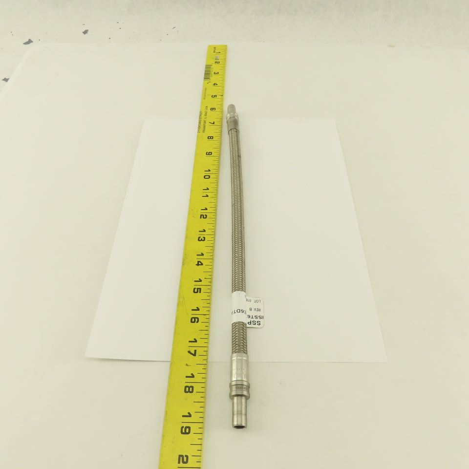 SSP Inc. ISST6TFE6DTA6DTA12 3/8" Stainless Steel Braided Duolok Tube 12"