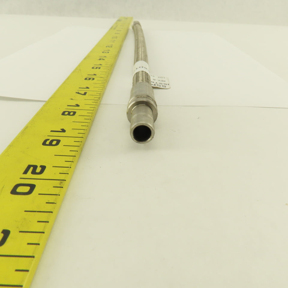 SSP Inc. ISST6TFE6DTA6DTA12 3/8" Stainless Steel Braided Duolok Tube 12"
