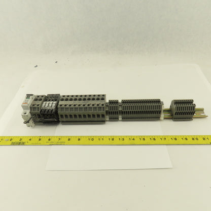 Wieland WK2.5/U 600V 24-12AWG Single Pole Wire Terminal Blocks Fuses Misc. 52Psc