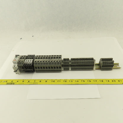 Wieland WK2.5/U 600V 24-12AWG Single Pole Wire Terminal Blocks Fuses Misc. 52Psc