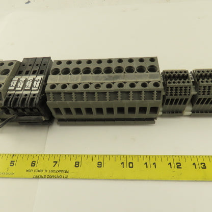 Wieland WK2.5/U 600V 24-12AWG Single Pole Wire Terminal Blocks Fuses Misc. 52Psc