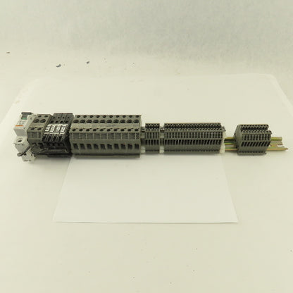 Wieland WK2.5/U 600V 24-12AWG Single Pole Wire Terminal Blocks Fuses Misc. 52Psc