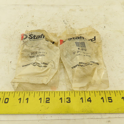 Stafford 8L012 3/4" Bore 2 Piece Steel Shaft Clamp Stop Collar Lot Of 2