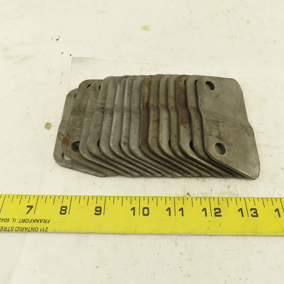 Hinged Steel Conveyor Belt Links 2-1/2" Pitch Side Wing plates Lot of 15