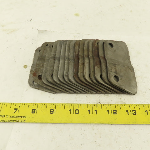 Hinged Steel Conveyor Belt Links 2-1/2" Pitch Side Wing plates Lot of 15
