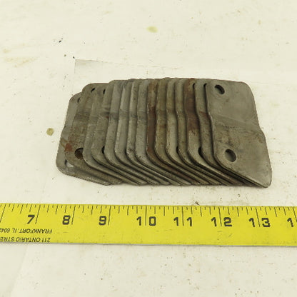 Hinged Steel Conveyor Belt Links 2-1/2" Pitch Side Wing plates Lot of 15
