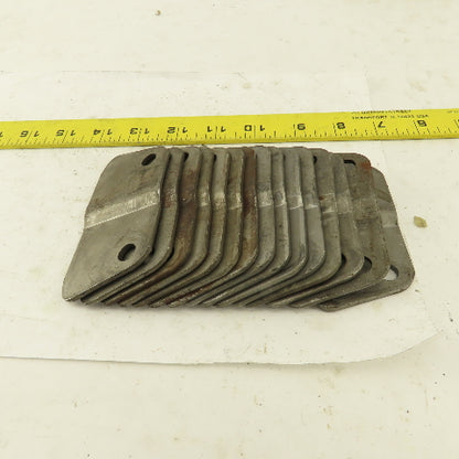 Hinged Steel Conveyor Belt Links 2-1/2" Pitch Side Wing plates Lot of 15