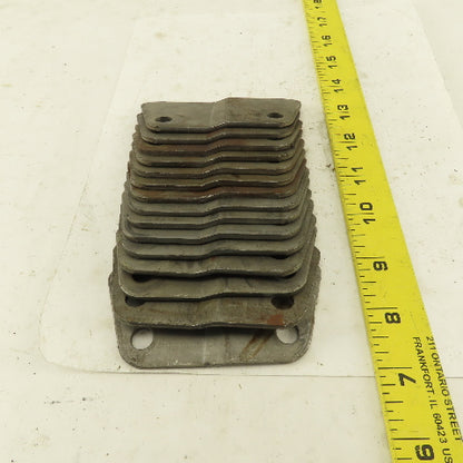Hinged Steel Conveyor Belt Links 2-1/2" Pitch Side Wing plates Lot of 15