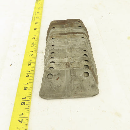 Hinged Steel Conveyor Belt Links 2-1/2" Pitch Side Wing plates Lot of 16