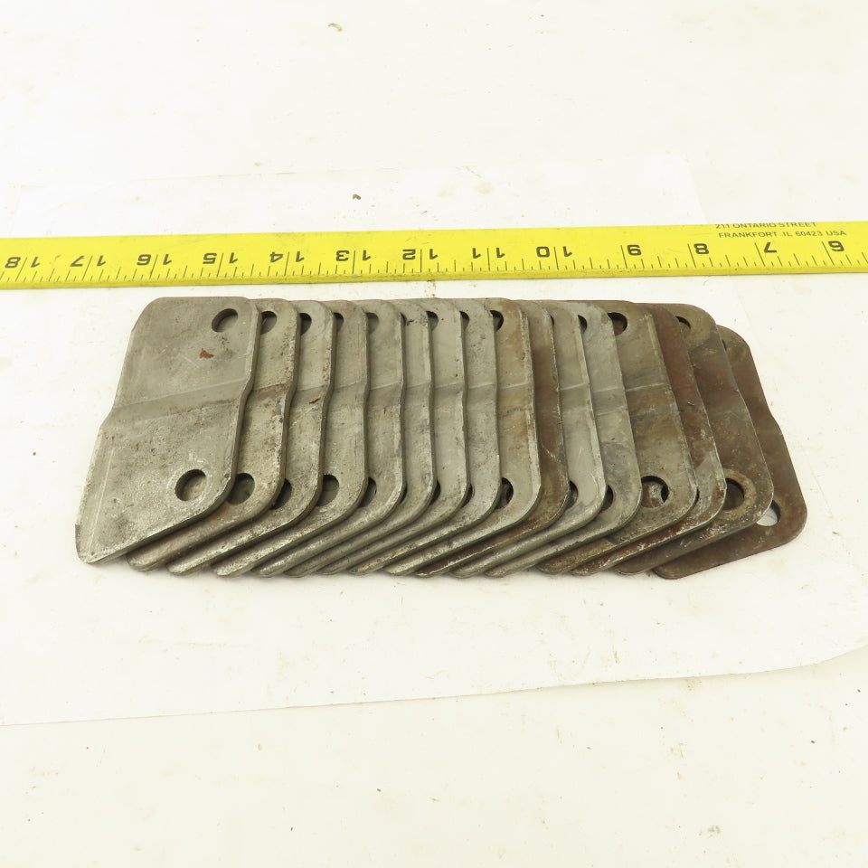 Hinged Steel Conveyor Belt Links 2-1/2" Pitch Side Wing plates Lot of 16