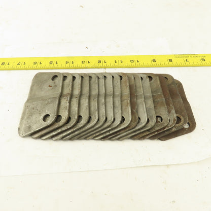 Hinged Steel Conveyor Belt Links 2-1/2" Pitch Side Wing plates Lot of 16