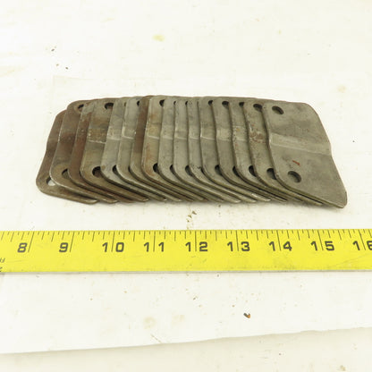 Hinged Steel Conveyor Belt Links 2-1/2" Pitch Side Wing plates Lot of 16