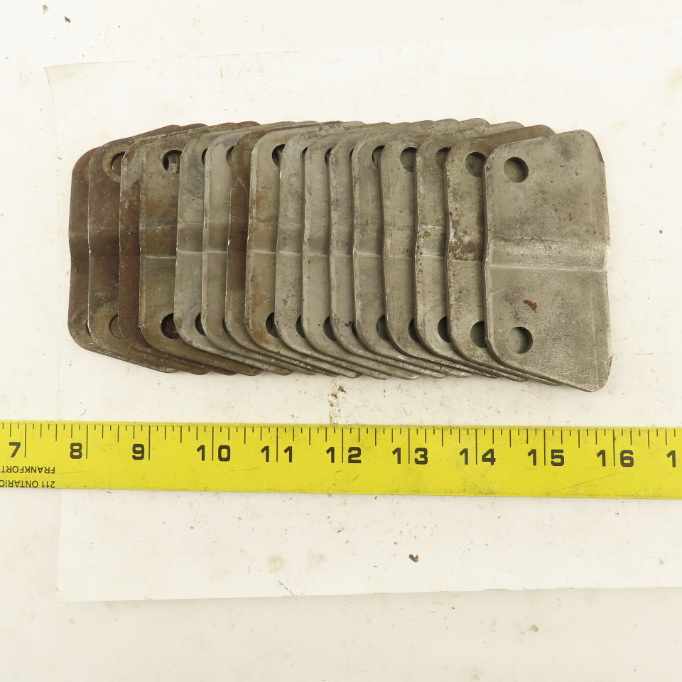Hinged Steel Conveyor Belt Links 2-1/2" Pitch Side Wing plates Lot of 16