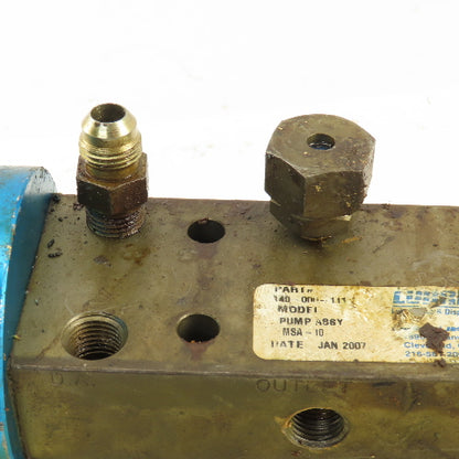 Lubriquip 140-000-111 MSA-10 Lubrication Hydraulic Pump Assembly