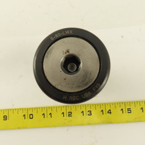 RBC S-80-LWX 2" Centric Cam Follower 1"-14 Threaded Stud