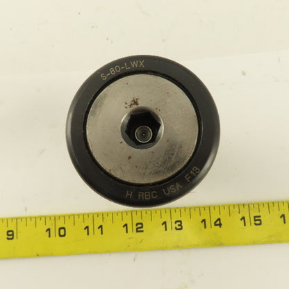 RBC S-80-LWX 2" Centric Cam Follower 1"-14 Threaded Stud
