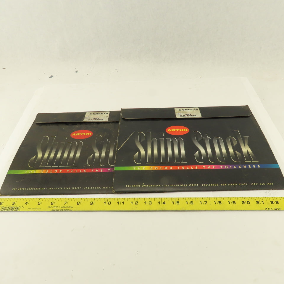 Artus 8" x12" x0.007 Steel Shim Stock 9 Sheets