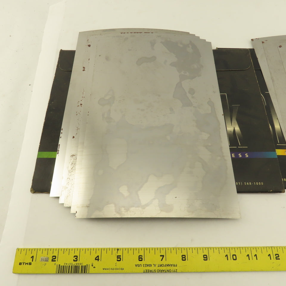 Artus 8" x12" x0.007 Steel Shim Stock 9 Sheets