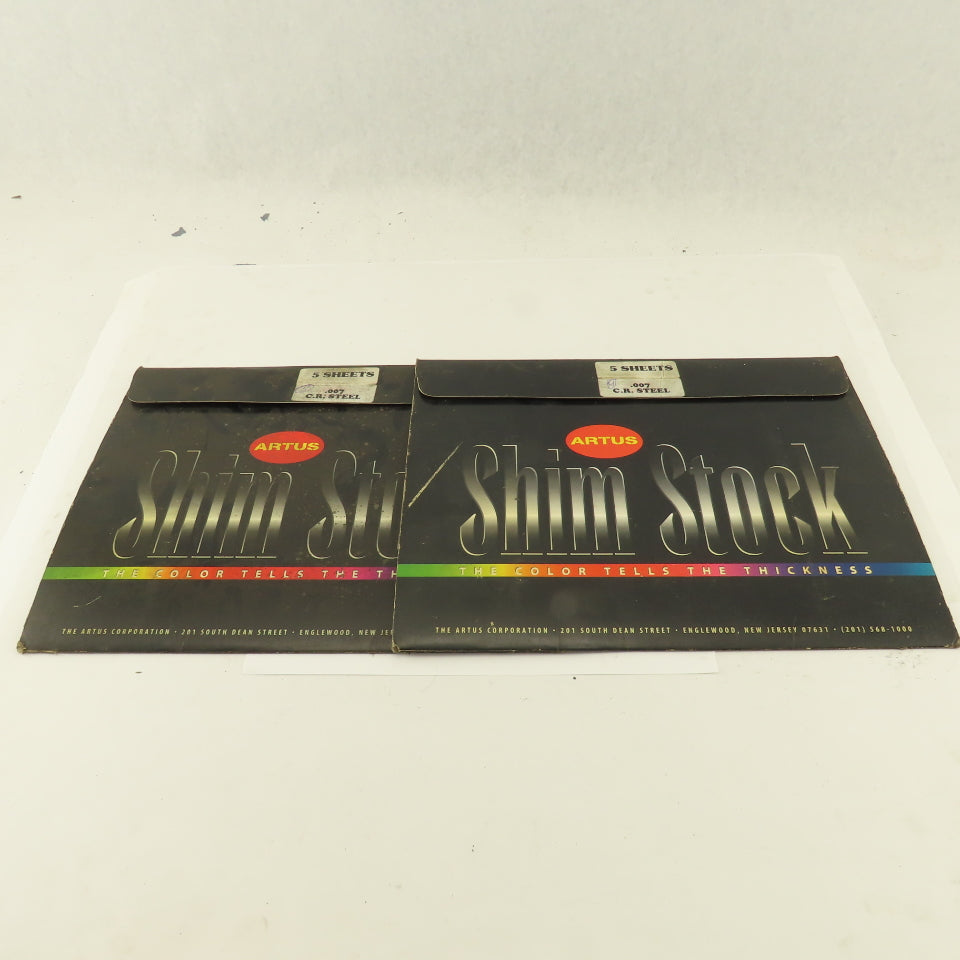 Artus 8" x12" x0.007 Steel Shim Stock 9 Sheets