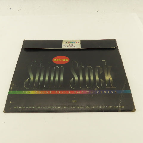 Artus 8" x12" x0.005 Steel Shim Stock 6 Sheets