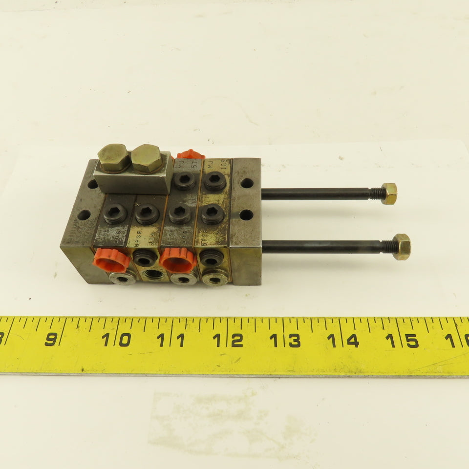 Trabon Lubriquip MJ-5T MJ-10S Modular Flow Divider Valve Block Assembly