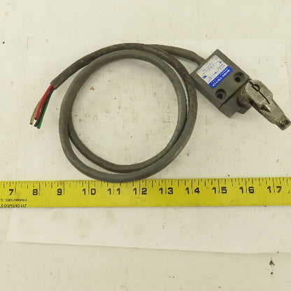 Micro Switch 914CE16-3N1 5A-250VAC Arm Lever Limit Switch No Roller 36" Cable
