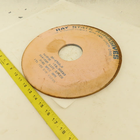 Bay State Abrasives 17A 120 N-8 VS2KS 12 x .302 x 3" Grinding Wheel 3185 RPM MAX