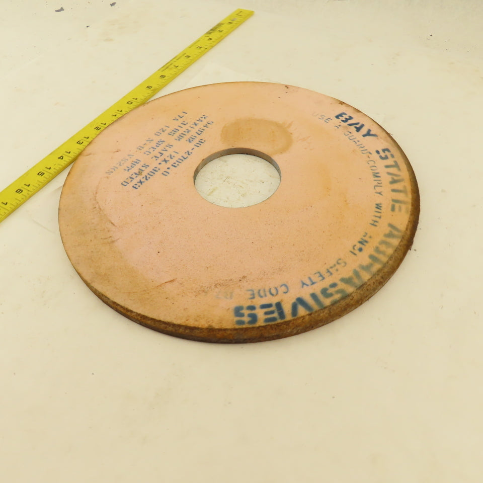 Bay State Abrasives 17A 120 N-8 VS2KS 12 x .302 x 3" Grinding Wheel 3185 RPM MAX