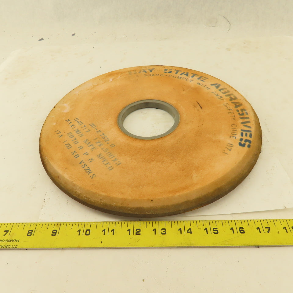 Bay State Abrasives 17A120N8VS2KS 12"x.500x3" Angled Face Grinding Wheel 2070RPM