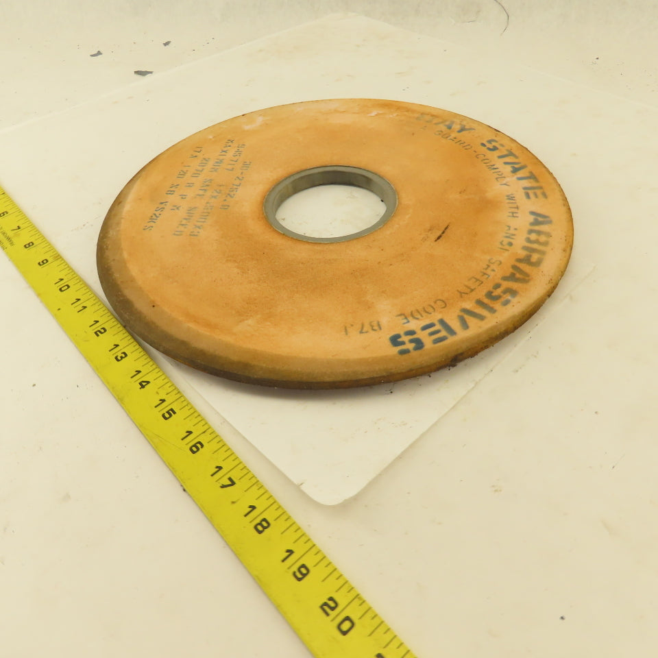 Bay State Abrasives 17A120N8VS2KS 12"x.500x3" Angled Face Grinding Wheel 2070RPM
