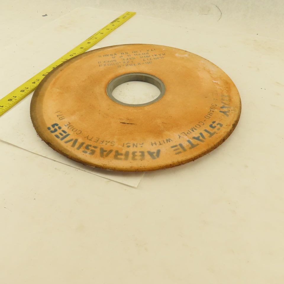 Bay State Abrasives 17A120N8VS2KS 12"x.500x3" Angled Face Grinding Wheel 2070RPM