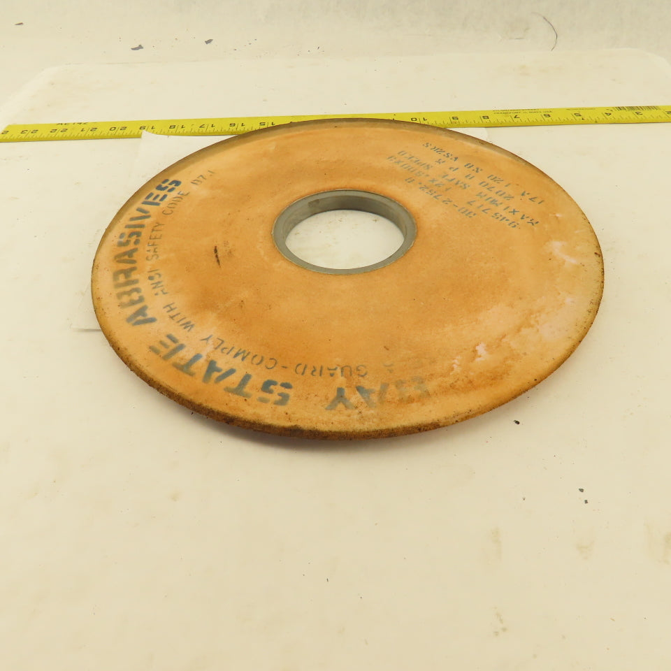 Bay State Abrasives 17A120N8VS2KS 12"x.500x3" Angled Face Grinding Wheel 2070RPM