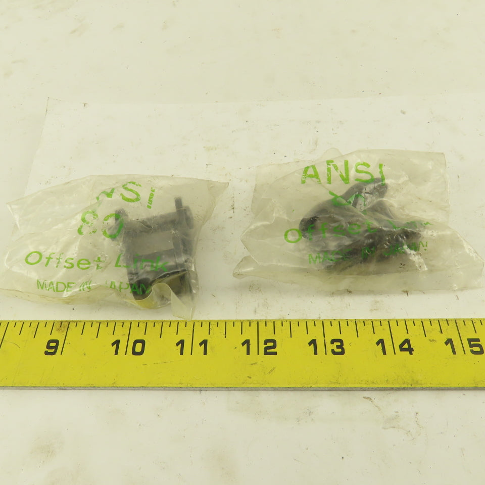 No 80 ANSI #80 Roller Chain Offset Link Cotter Type Lot Of 2